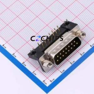 X0315WC2B2 D-Sub/VGA Connector Bent Lead Through Hole Connector Standard D-Sub Male 15P Right Angle Insert - Product Image 1