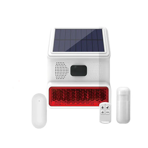 <span class=keywords><strong>Sirena</strong></span> Solare da Esterno Impermeabile 433MHz con Luce LED <span class=keywords><strong>Lampeggiante</strong></span>, Controllo App Tuya Smart, Sensore di Movimento PIR, Volume Regolabile - Product Image 1