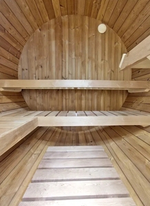 Nuevo estilo, hemlock canadiense/cedro rojo, sala de sauna de vapor al aire libre, cubo, sauna al aire libre a la venta - Product Image 5