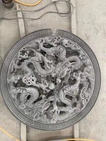 Sculpture à la main en pierre naturelle 3D, Sculpture en Relief murale, décoration de la maison, Statue de Dragon, Style moderne