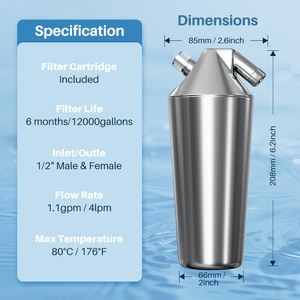 Filtro de <span class=keywords><strong>Ducha</strong></span> de Carbón Activado Eléctrico de 12 Etapas Personalizable, Eliminador de Cloro Doméstico, Filtración de <span class=keywords><strong>Ducha</strong></span> - Product Image 2