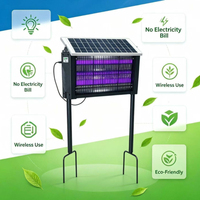 Lampes solaires anti-insectes, tue-moustiques à haute efficacité, charge MPPT, lampe solaire tue-moustiques