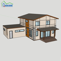 Maison préfabriquée de luxe moderne de 253 m² avec 4 chambres et 8 modules, kit de villa modulaire préfabriquée en panneaux SIP