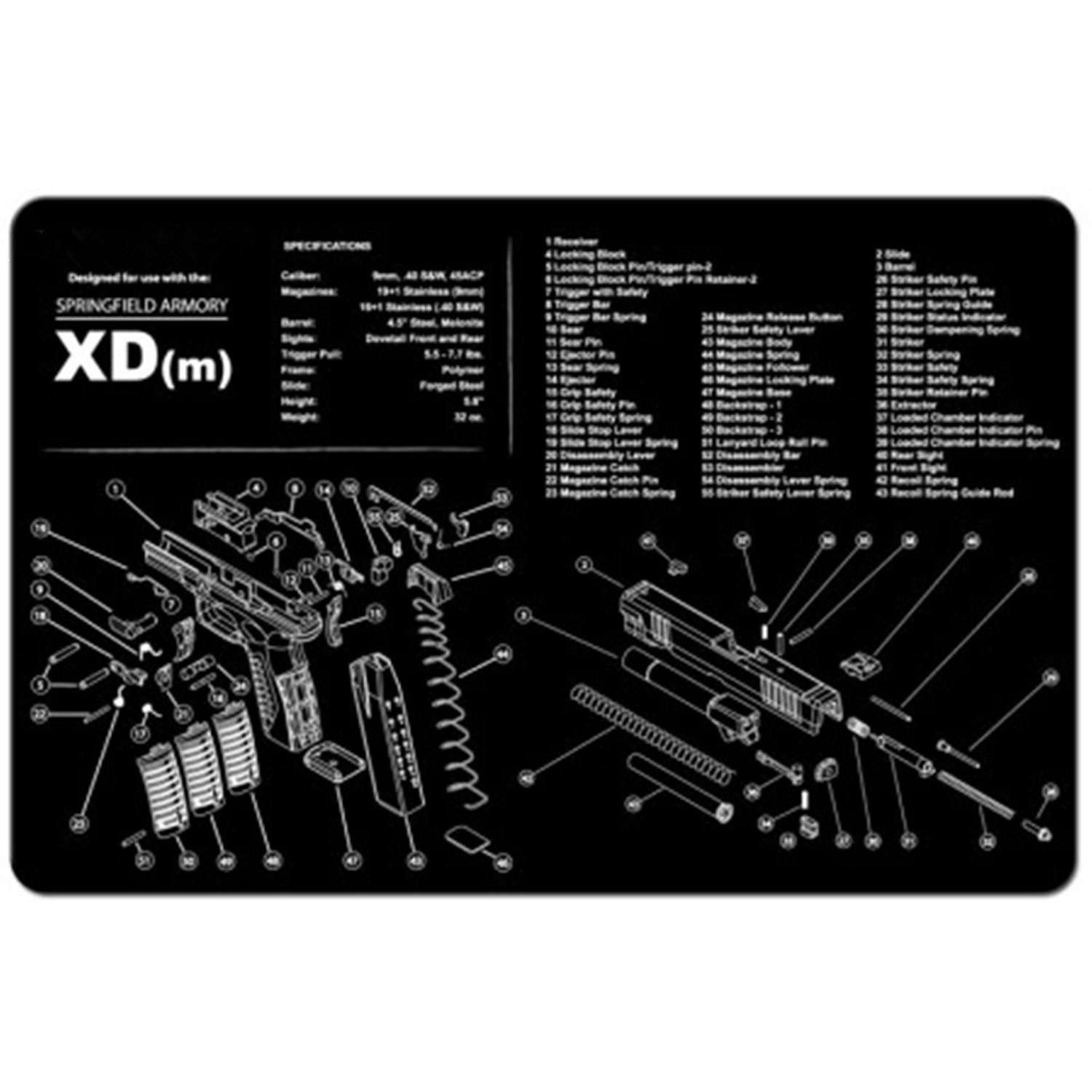 OEM Печатный военный коврик для чистки пистолета, 36x12 дюймов резиновый коврик для пистолета AR15/AK47/Ремингтон 870