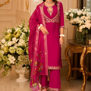 Conjunto de Kurta de Rayón para Mujer, Moderno y Elegante, con Bordado y Trabajo a Mano, de Secado Rápido, para Fiestas y Todos los Eventos, para Todas las Temporadas - Product Image 1