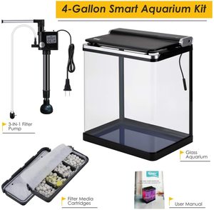 Bộ <span class=keywords><strong>Kit</strong></span> Bể Cá Mini Hygger Smart 4 Gallon, Bể Cá Để Bàn Nhỏ Có Nắp, Bơm Lọc, Lõi Lọc dành cho Cá Ốc, Cá Nhiệt Đới - Product Image 6