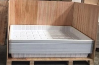 Plateaux de culture hydroponique écologiques ABS 2x4 3x6 4x4 4x8, plateaux de pépinière carrés en plastique blanc