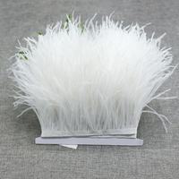Tissu à coudre fait à la main ruban ruban frange plumes d'autruche garniture pour bricolage artisanat vêtements robe Costume chaussure accessoires fête maison