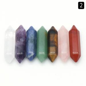 Ensembles de 7 chakras avec points en cristal naturel, 10 pièces, pierres de guérison, souvenir, cadeau artisanal de noël - Product Image 6