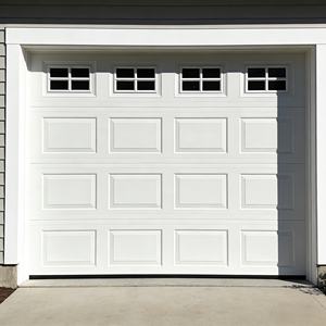 Porte de garage verticale intelligente à double vitrage isolé en alliage d'aluminium de luxe moderne avec capteur à distance - Product Image 1