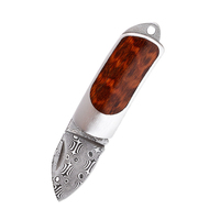 Couteau de poche pliant tactique de survie en plein air, lame mini Damas personnalisable, épaisseur 2,2 mm, pour la chasse et le camping