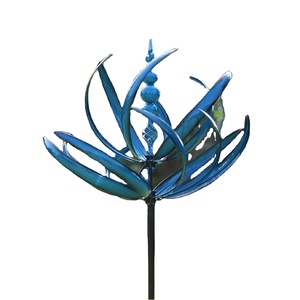 Extra <b>Large</b> Antique Outdoor Metal Wind Spinners Rectangle-Shaped Sculptures with Stake Yard Garden Decor Waterproof Lawn Art - Product Image 1