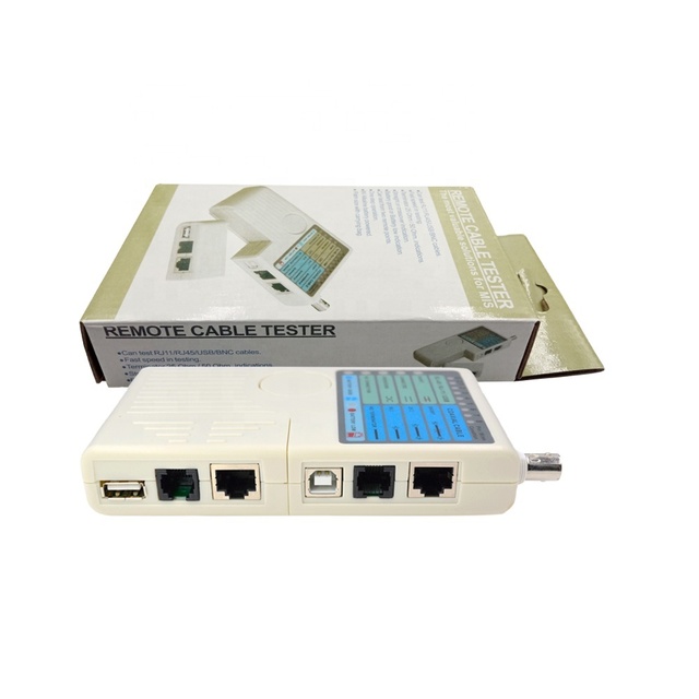 4-in-1 Network Cable Tester for RJ45/RJ11/USB/BNC Multifunctional Cable Tester