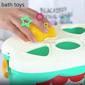 Jouets d'eau éducatifs en plastique pour salle de bain, puzzle d'association, jouets d'empilage pour bébés, ensemble de tasses empilables avec boîte de rangement - Product Image 5