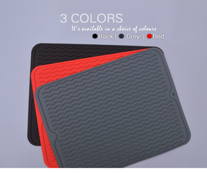 New Creative <b>Dining</b> Mat New <b>Folding</b> Kitchen Silicone Dish Drying Heat Resistant Mat Dish Mat Durable Silicone Dish Drying Pad - Product Image 2