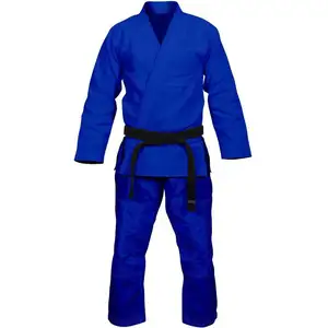 2020 Hot Sale Custom Martial Art Brazilian Uniform Jiu Jitsu Blue BJJ Gi Men BJJ Gi High Quality 100% Cotton BJJ Moq Uniforms