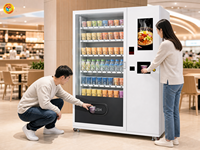 Fabricant de distributeurs automatiques de nouilles instantanées, 54 compartiments, module d'eau chaude, écran tactile, système intelligent, 4G WiFi, vente en gros