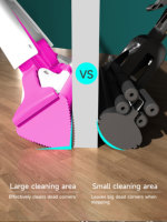 Serpillère en éponge PVA rose Realida avec manche pliable, équipement de nettoyage pour la maison, éponge en cellulose pour le pressage, serpillère en éponge PU