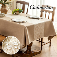 Nappe de table rectangulaire en lin tissé sur mesure, style nordique, épaisse, anti-brûlure, imperméable, pour mariage et fête, vente en gros