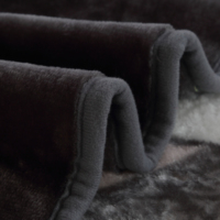 Weiche und warme Doppels chicht Fluffy Faux Nerz Pelz Korean Style Print Gestrickte Quilt Raschel Decke Fleece