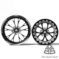 Jantes forgées sur mesure 722Auto en alliage pour course de dragster, avec beadlock, 17x4.5 15x80 5x114.3 pour Ford SUV C8 M5, jantes de voiture de course
