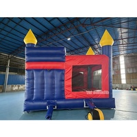 Château gonflable premium avec toboggan pour événements et fêtes d'enfants, 15x15, en solde