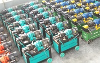 Machine à rouler les filets de barres d'armature de construction, moteur 380V, pour la fabrication de filets parallèles sur barres d'acier, avec dénudeur de nervures inclus