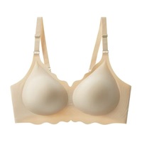 Latex Damenunterwäsche Jelly Breiter Schultergurt Gerippter Komfortabler Weicher BH ohne Bügel Unterwäsche.
