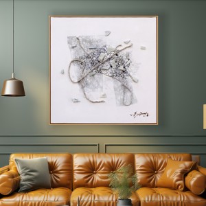 Dipinto su <span class=keywords><strong>Tela</strong></span> a Tecnica Mista con Design Unico, Natura Morta Dipinta a Mano, Corda <span class=keywords><strong>di</strong></span> <span class=keywords><strong>Canapa</strong></span> e Pietra Naturale per Arredamento Casa - Product Image 4