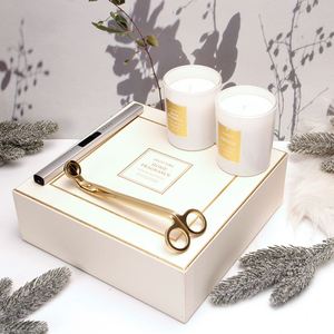 Coffret cadeau de bougies parfumées à la cire de soja Ascendia avec coupe-chaîne et briquet, aromathérapie, parfum d'ambiance pour la maison - Product Image 3