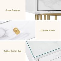 Table de manucure HONGZI moderne et simple de haute qualité avec plateau en verre et marbre, résistante à l'acétone, avec rangement intégré pour salon de beauté