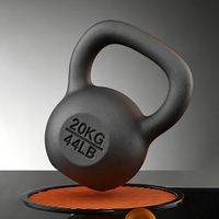 Kettlebell réglable en fonte avec revêtement en poudre, de 5 kg à 40 kg, avec marquage KG LB pour l'entraînement de force et de fitness