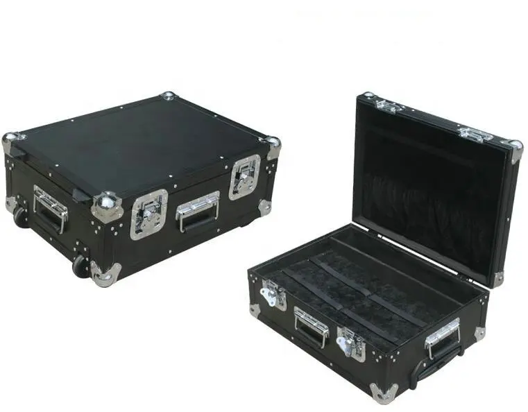 حقيبة أدوات بعجلات ربط متعددة الوظائف سوداء مخصصة احترافية من المصنع/حقيبة تخزين على هيئة طائرة