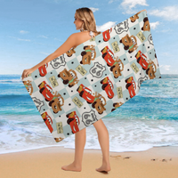 New Cotton Summer Novelty Printed Beach Towel-Super Soft & Quick-Dry Eco-Friendly