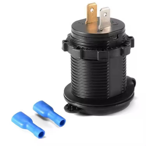 Thuốc lá nhẹ hơn Nhà Máy Giá DC 12-24V kép USB Car Charger Ổ Cắm Chất liệu nylon với nắp chống thấm nước cho xe thuyền - Product Image 2