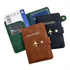 Porta Pasaportes RFID con Diseño de Banda Elástica, Cubierta de Cuero PU Ecológico Australiano para Libreta de Viaje - Product Image 2