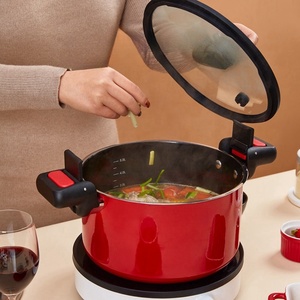 Gran oferta, juegos <span class=keywords><strong>de</strong></span> utensilios <span class=keywords><strong>de</strong></span> cocina antiadherentes <span class=keywords><strong>de</strong></span> 6L, ollas <span class=keywords><strong>de</strong></span> esmalte sostenibles con tapa <span class=keywords><strong>de</strong></span> vidrio, sartén <span class=keywords><strong>para</strong></span> <span class=keywords><strong>parrilla</strong></span> <span class=keywords><strong>para</strong></span> contacto con alimentos y cocina <span class=keywords><strong>de</strong></span> estufa <span class=keywords><strong>de</strong></span> Gas - Product Image 4