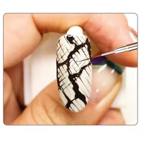 Stylo d'art des ongles Tube en aluminium Crochet d'art des ongles Ligne de stylo Dot Fleur Couleur Dessin Aiguille Manucure Outils