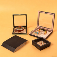 Boîte d'emballage pour bijoux en film PE transparent avec logo personnalisé SIFOO, cadre flottant 3D bicolore, support de rangement pour bijoux