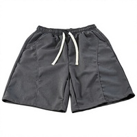 Shorts cargo légers pour hommes en polyester/coton tissé, couleur unie, taille élastique mi-haute, décontractés, multi-poches, pour l'été et les activités de plein air