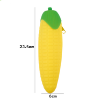 Étui à crayons 3D créatif en silicone, porte-stylo, mignon, carotte, cactus, pois, papeterie étanche pour les sacs d'école pour enfants