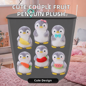 Peluche pingouin mignonne, poupée fruit kawaii, animal en peluche doux pour cadeau d'anniversaire - Product Image 2