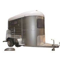 Nouvelle conception de remorque flottante à chargement direct en acier galvanisé pour 2 chevaux, capacité de charge de 2000 kg