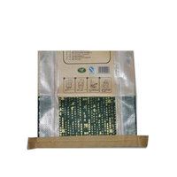 Sac tissé laminé en papier kraft pour 10 kg de riz, sac résistant à l'humidité avec impression couleur HD, logo personnalisé disponible