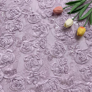 Tela de Encaje Nigeriana de Lujo, Elegante, con Flores Bordadas, Transpirable y Ligera, para Vestido Aso Ebi - Product Image 1