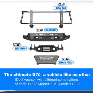 WINJET Wolfstorm Chèvre Corne Forme Fine Tubulaire Haute Qualité Deux Rouge Usine Crochet De Remorquage Acier Mudulaire Pare-chocs Avant Ensemble - Product Image 5
