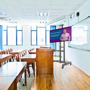 80 इंच के टीवी के लिए माउंट के साथ KLC-180 टीवी स्टैंड, 200 एलबीएस यूनिवर्सल टीवी कार्ट स्टैंड तक सुरक्षा लॉक के साथ चल रहा है। - Product Image 3