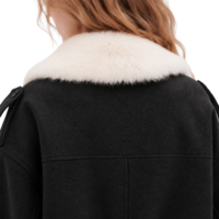 Manteau matelassé d'hiver pour femme, uni, col en fausse fourrure, fermeture boutonnée, chaud, OEM ODM, vente en gros