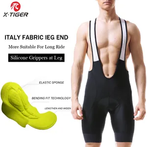 X-TIGER calção de ciclismo masculino babador versão premium almofada de esponja