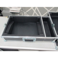 OEM prix d'usine verrouillable gris dur chariot noir amplificateur mousse à l'intérieur DJ 55 tv aluminium flight case pour mixeur vidéo Roland